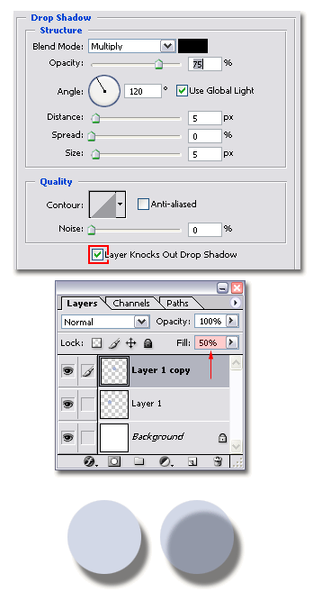Layer Knocks Out Drop Shadow
